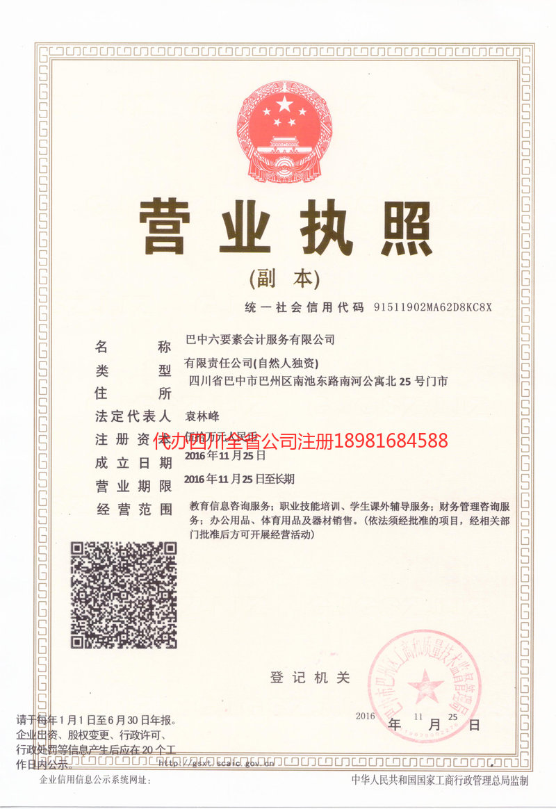 普宁普宁六要素会计服务有限公司