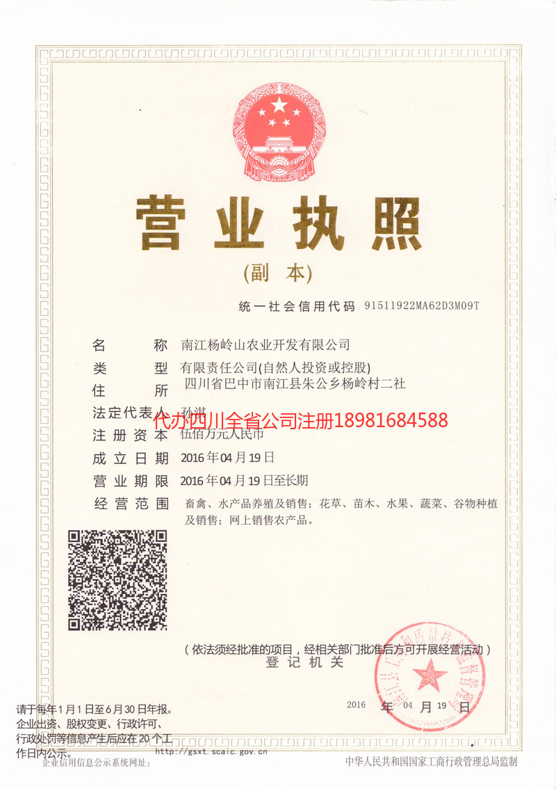 普宁普宁杨岭山农业开发有限公司